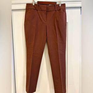 LOFT Outlet Rich Brown Skinny Ankle Pants